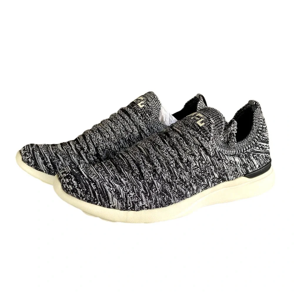 APL Techloom Wave Sneakers Snoes Heather Black/Pristine/Melange Womens 7.5